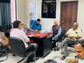 Will colleagues in a meeti with Dean, and Prof. R. S. Dubey from BHU